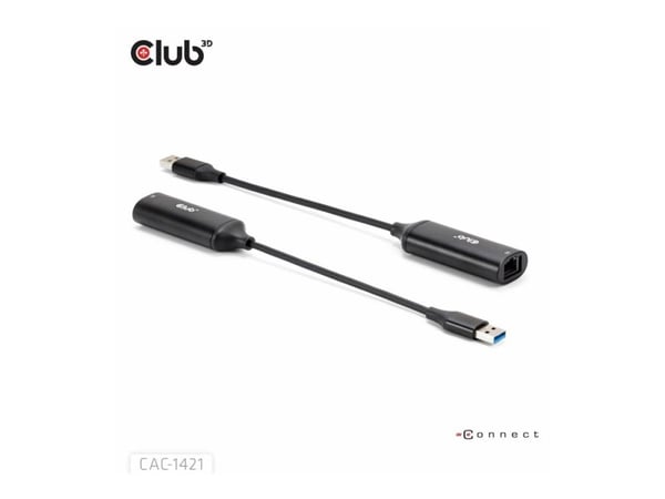 Club 3D USB-A RJ45-verkkosovitin 5Gbps 24,5 cm 24,5 cm