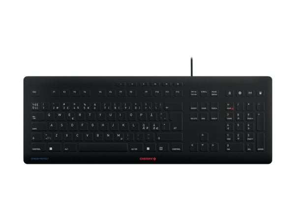 CHERRY STREAM KEYBOARD - Tastatur - desinfiserbart hygienetastatur - vaskbar - USB - QWERTY - Nordisk