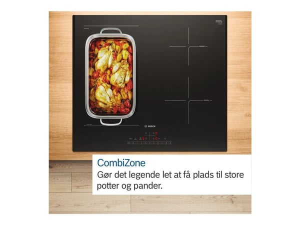 Bosch Serie | 4 PVS611BB6E - Induksjonskomfyrtopp - 4 plater - Nisje - bredde: 56 cm - dybde: 49 cm - uten ramme - svart