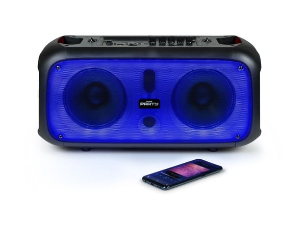 BigBen Big Ben kaiutin Bluetooth mikrofoni Party Cube LED taustavalo 200W