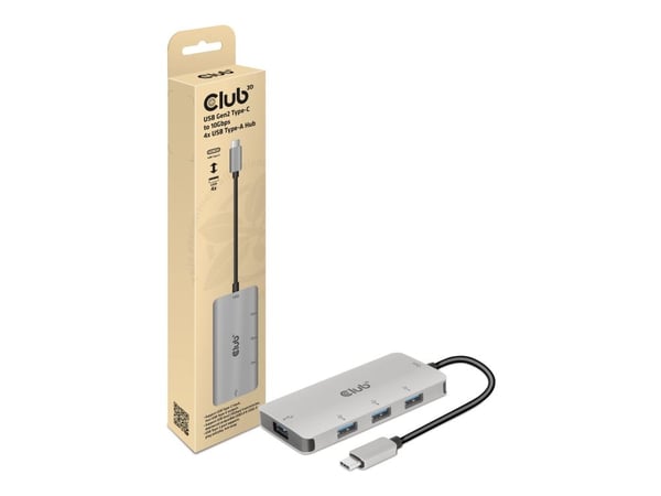 Club 3D CSV-1547 - Hub - 4 x USB 3.1 Gen 2 - stasjonær