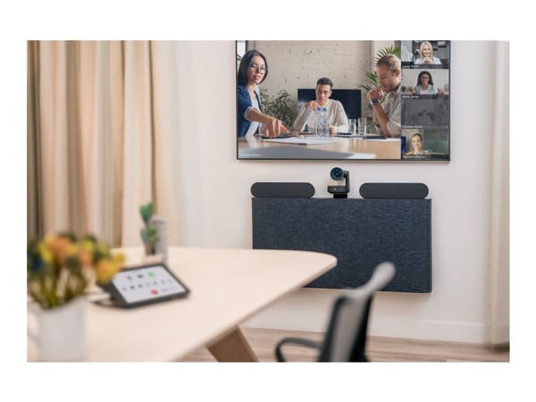 Heckler AV Credenza 4U - Oppbevaringsskuff - for videokonferansesystem - låsbar - maharam polyesterstoff, aluminium - svart/grå - veggmonterbar