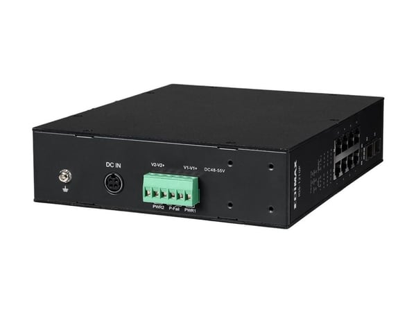 Edimax IGS-1210P - Switch - 8 x 10/100/1000 (PoE+) + 2 x Gigabit SFP - DIN-skinnemonterbar, veggmonterbar - PoE+ (240 W)