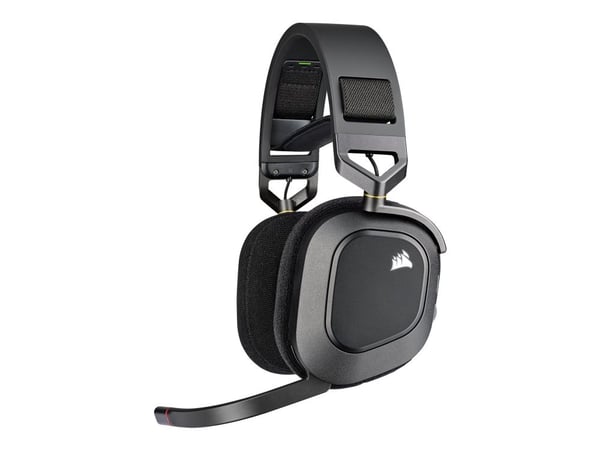 CORSAIR Gaming HS80 RGB - Hodesett - full størrelse - kablet - USB - karbon