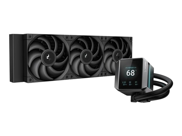 DeepCool MYSTIQUE 360, All-in-one-nesteenjäähdytin, 12 cm, musta