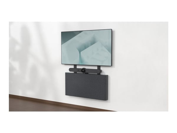 Heckler AV Credenza 4U - Oppbevaringsskuff - for videokonferansesystem - låsbar - maharam polyesterstoff, aluminium - svart/grå - veggmonterbar