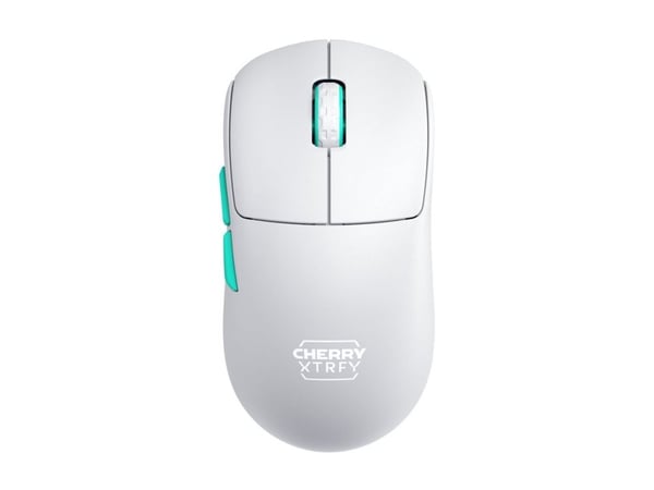 CHERRY Xtrfy M68 - Mus - optisk - 5 knapper - trådløs - 2.4 GHz - USB trådløs mottaker - hvit