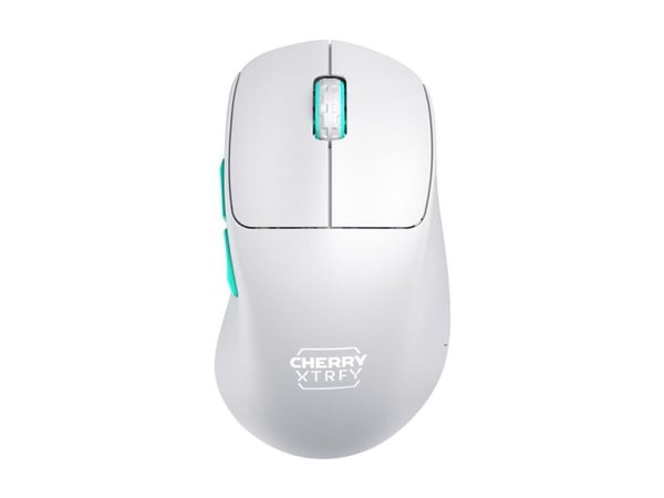 CHERRY Xtrfy M64 - Mus - ergonomisk - optisk - 5 knapper - trådløs - 2.4 GHz - USB trådløs mottaker - svart