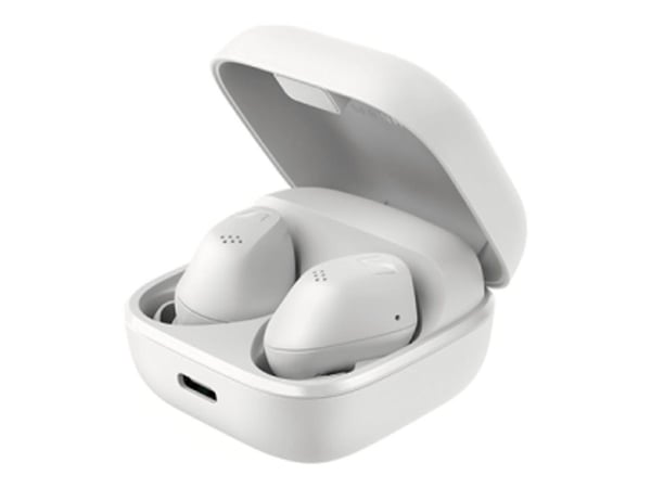Sennheiser ACCENTUM - True wireless-hodetelefoner med mikrofon - i øret - Bluetooth - aktiv støydemping - hvit
