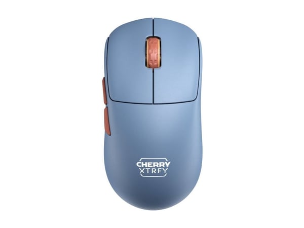 CHERRY Xtrfy M68 - Mus - optisk - 5 knapper - trådløs - 2.4 GHz - USB trådløs mottaker - blå