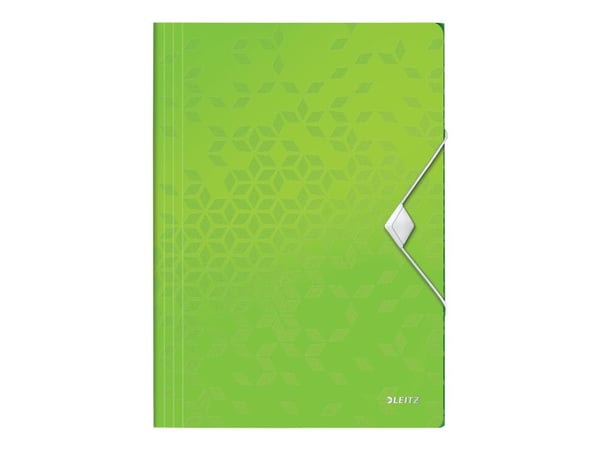 Leitz WOW - 3-fliksmappe - for A4 (210 x 297 mm) - kapasitet: 150 ark - grønn
