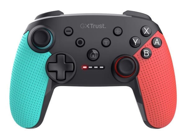 Trust GXT 1246B Muta, Gamepad, Nintendo Switch, Nintendo Switch Lite, D-Mat, valintapainike, kotipainike, langaton, Bluetooth, musta, sininen, puna...