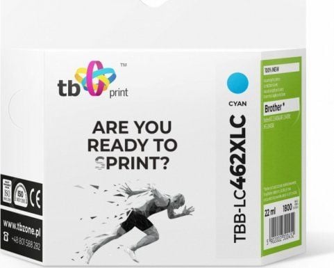 tb print blekk for Bczerwonyher MFC-J3540DW TBB-LC462XLC 100 % ny cyan