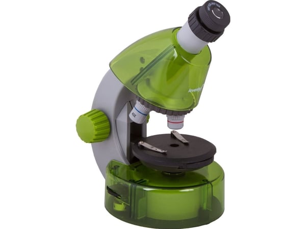 Mikroskop för barn, Levenhuk LabZZ M101 Lime, 40x-640x, med experimentkit