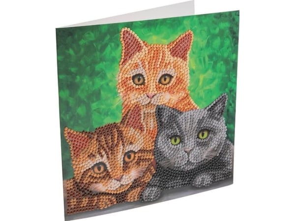 Kattporträtt, Crystal Art Card-kit
