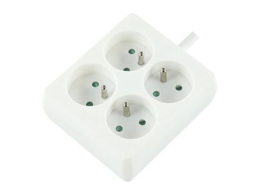LOGON LPS155, 1,5 m, Sisätila, Valkoinen, 4 AC-pistorasia(a), 16 A, 1 kpl