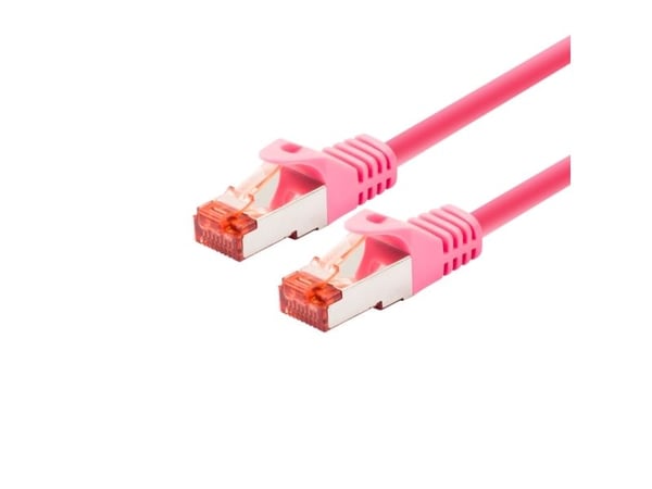 LOGON TCR66SS030M, 3 m, Cat6, S/FTP (S-STP), RJ-45, RJ-45, Magenta