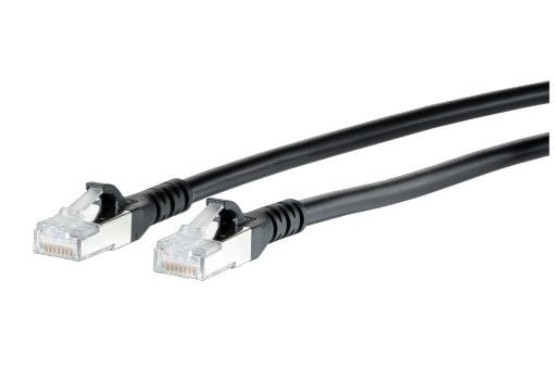 METZ CONNECT 130845I000-E, 90 m, Cat6a, S/FTP (S-STP), RJ-45, RJ-45, musta