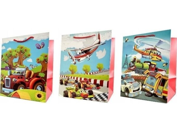 JU-PITER presentpåse 4-pack 26x32x20 cm JP 4606B bred botten (mix) pris/st
