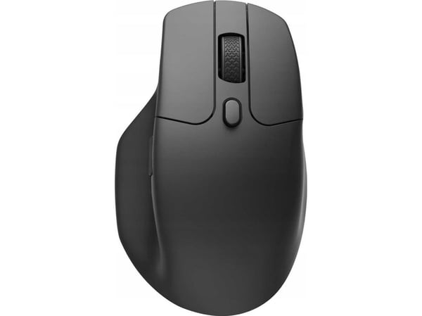 Keychron M6 - Mus - ergonomisk - optisk - 5 knapper - trådløs, kablet - 2.4 GHz, Bluetooth 5.1, USB-C - USB-C trådløs mottaker - svart