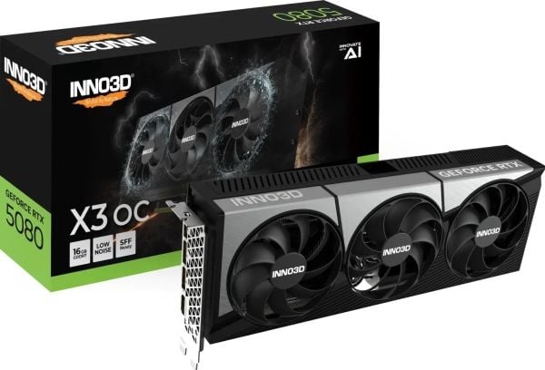 INNO3D GeForce RTX 5080 X3 OC 16 GB GDDR7 256-bit 3xDP+HDMI