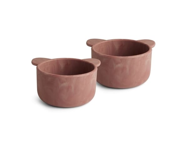 Nuuroo nuuroo - 2 Rosa Punainen silikoni välipalakulhoihin