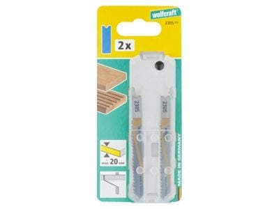 wolfcraft GmbH 4006885230507, Stikksagblad, Plast, Tre, High Carbon Steel (HCS), Grå, Gult, 6 cm, 2,5 mm
