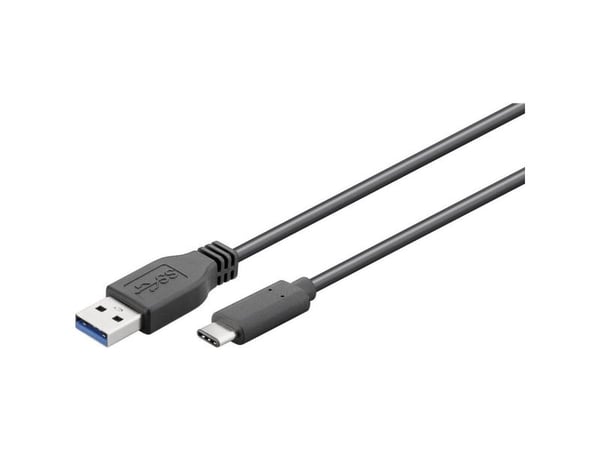 Goobay - USB-kabel - 9 pin USB Type A (P) til USB Type C (P) - 50 cm ( USB 3.1 ) - omvendelig A-stikforbindelse - sort