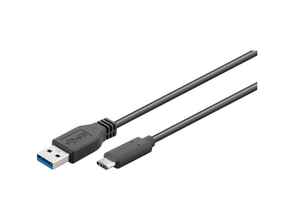 goobay - USB-kabel - USB-type A (hann) til USB-C (hann) - USB 3.1 - 1 m - svart
