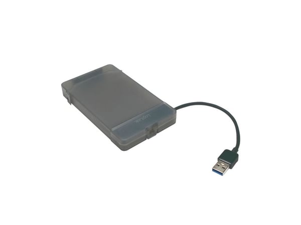 LogiLink AU0037, HDD/SSD-kabinett, 2.5", Serial ATA III, USB-tilkobling, Grå