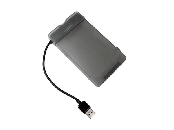 LogiLink AU0037, HDD/SSD-kabinett, 2.5", Serial ATA III, USB-tilkobling, Grå