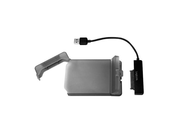 LogiLink AU0037, HDD/SSD-kabinett, 2.5", Serial ATA III, USB-tilkobling, Grå