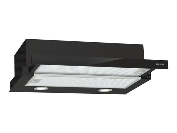 Gorenje Essential TH62E4BG - Panser - teleskopisk - bredde: 60 cm - dybde: 30.6 cm - ekstraksjon og resirkulasjon (-) - svart