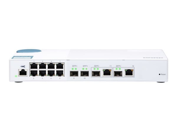 QNAP QSW-M408-2C - Switch - Styrt - 2 x 10 Gigabit SFP+ + 2 x kombo 10 Gigabit SFP+ + 8 x 10/100/1000 - stasjonær