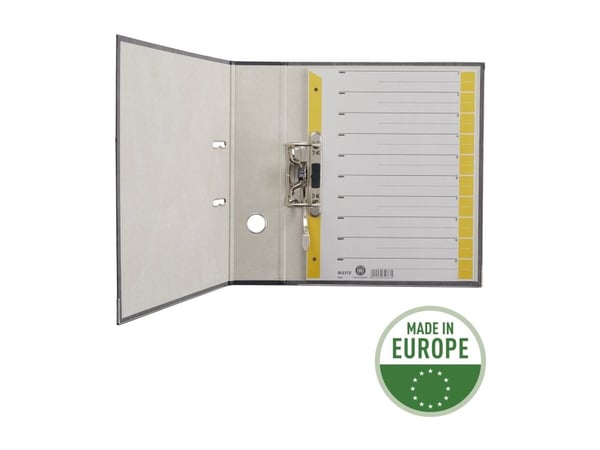 Leitz - Inndeler - 10 deler - fortrykt: 0-9 - for A4 (210 x 297 mm) - med fliker - gul