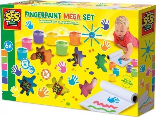 SES kreative Mega zest. med maling til palett 6 farger 110 ml 00393 03937