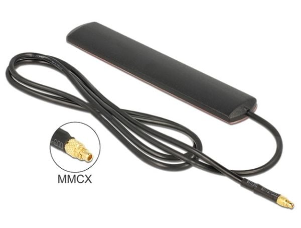 Delock LTE Band 1 - 10 / 12 - 20 / 23 / 25 - 30 / 33 - 41 / 44 - Antenne - Smart Home - 3 dBi - rundtstrålende - innendørs - svart