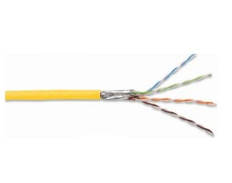 DIGITUS Professional - Samlet kabel - SFTP, PiMF - CAT 7a - IEEE 802.5/IEEE 802.3 - halogenfri, riser, solid - gul