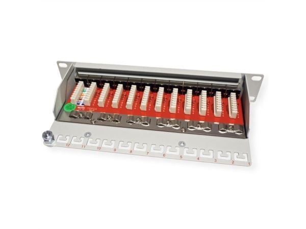ROLINE Patchpanel ROLINE 10, 12 porttia, kat. 6A (luokka EA), suojattu