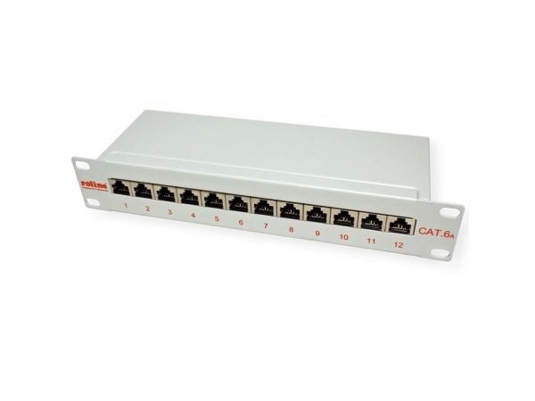 ROLINE Patchpanel ROLINE 10, 12 porttia, kat. 6A (luokka EA), suojattu
