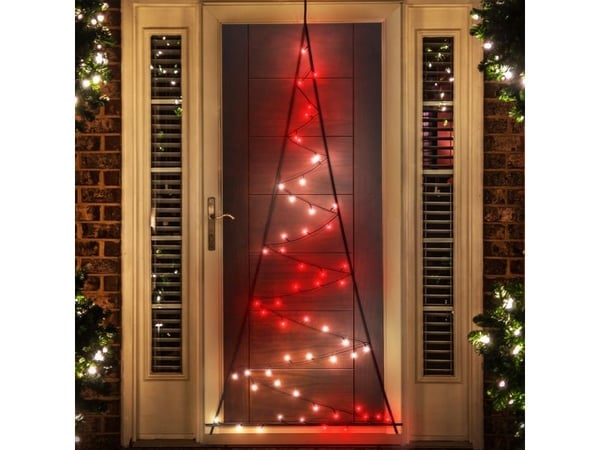 Twinkly Light Tree 2D - Stringlys - LED - 9 W - klasse G - 16 millioner farger / varm til kjølig hvitt lys - svart