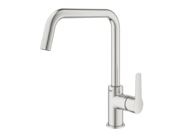 GROHE 30470DC0, Standard, Stål, Kran-håndtak, Single/enkelt, Super steel, Type U