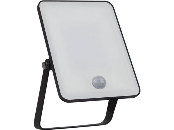 Ledvance 10W LED-valonheitin ESSENTIALS, musta, 4000K, liiketunnistimella varustettuna