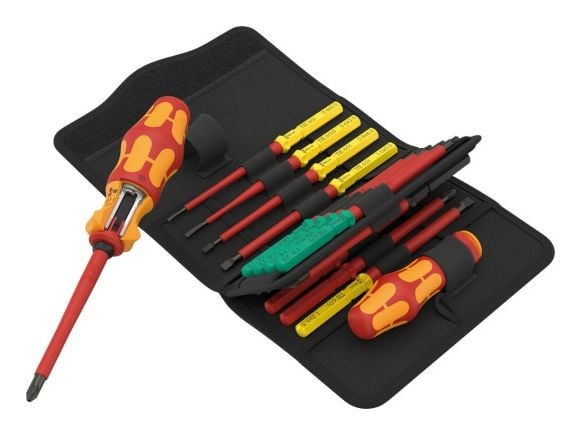 Wera Wera Wera Kraftform Kompakt VDE 17 RA 1, 17-osainen ruuvimeisselisarja VDE 17 kpl Phillips, Phillips, Pozidriv, TORX