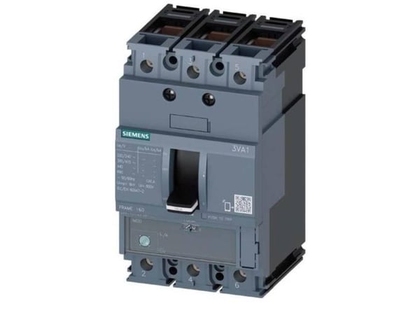 Siemens 3VA1163-6EE36-0AA0 Strömbrytare 1 st Inställningsområde (ström): 44 - 63 A Kopplingsspänning (max.): 690 V/AC (B x H x D) 76,2 x 130 x 70 mm