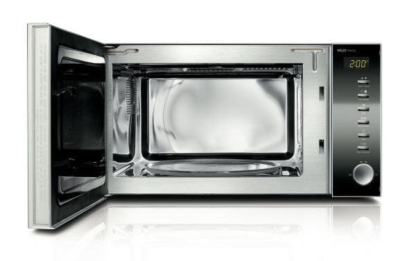 Caso MG 20 Menu, Benkeplate, Grill mikrobølge, 20 l, 800 W, Knapper, Rotasjon, Speil, Rustfritt stål