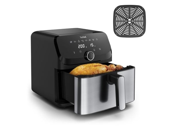 Tefal Easy Fry Mega EY855D10 - Varmluftsteker - 7.5 liter - 2.02 kW - rustfritt stål