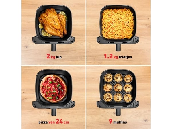 Tefal Easy Fry Mega EY855D10 - Varmluftsteker - 7.5 liter - 2.02 kW - rustfritt stål