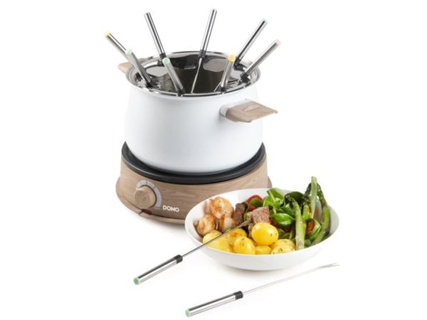 Domo DO736F, 8 person(er), 2 l, Hvit, Tre, Rund, Rustfritt stål, Rotasjon