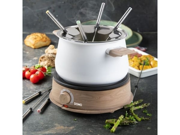 Domo DO736F, 8 person(er), 2 l, Hvit, Tre, Rund, Rustfritt stål, Rotasjon